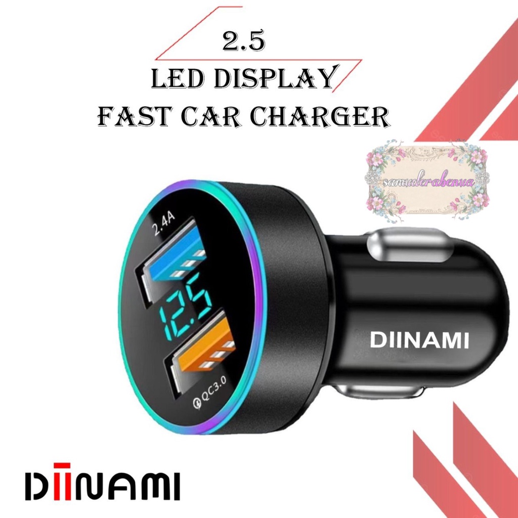 Batok Saver mobil Cashan mobil DIINAMI C15 dual usb 2.5amper LED display ORIGINAL kualitas fast Charger SB4102