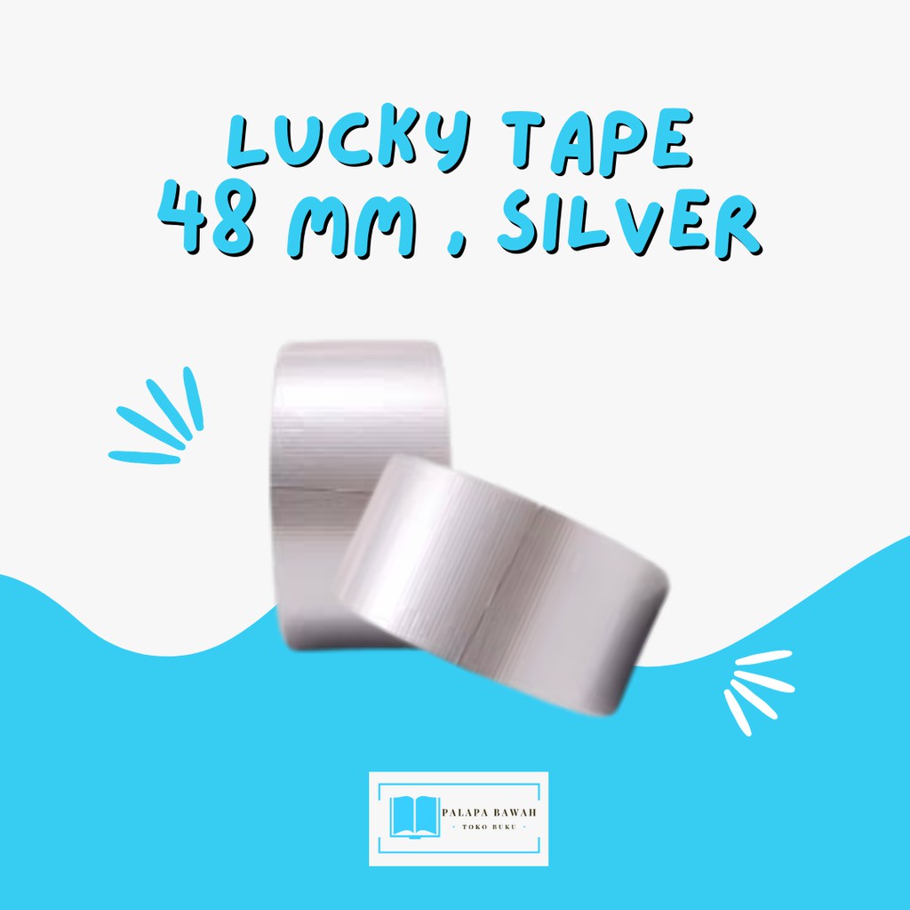 

LuckyTape/Lakban Warna Silver 48 mm