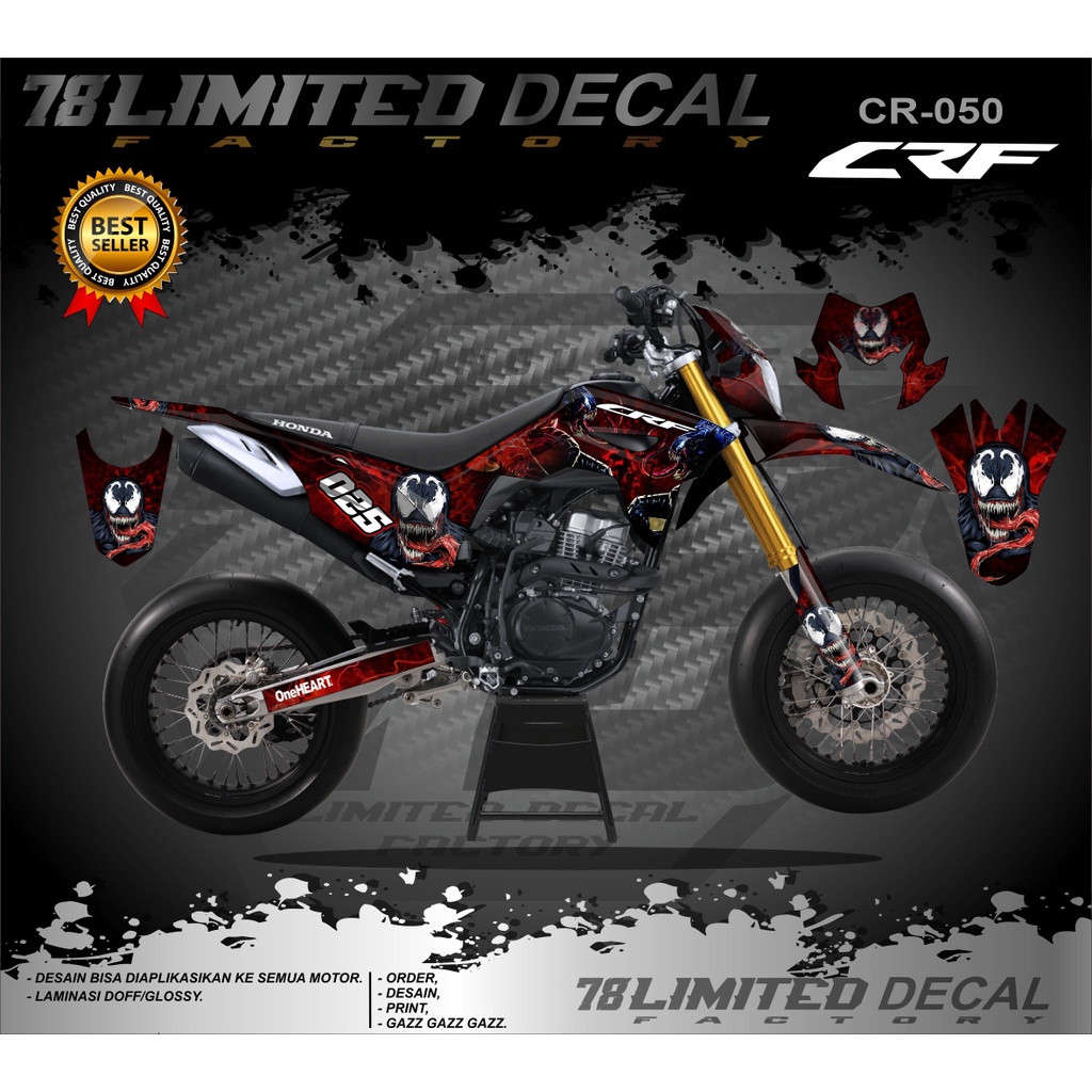 Decal Sticker CRF 150 L- Fullbody-Dekal stiker CRF 150 L Trail Supermoto Motif Venom