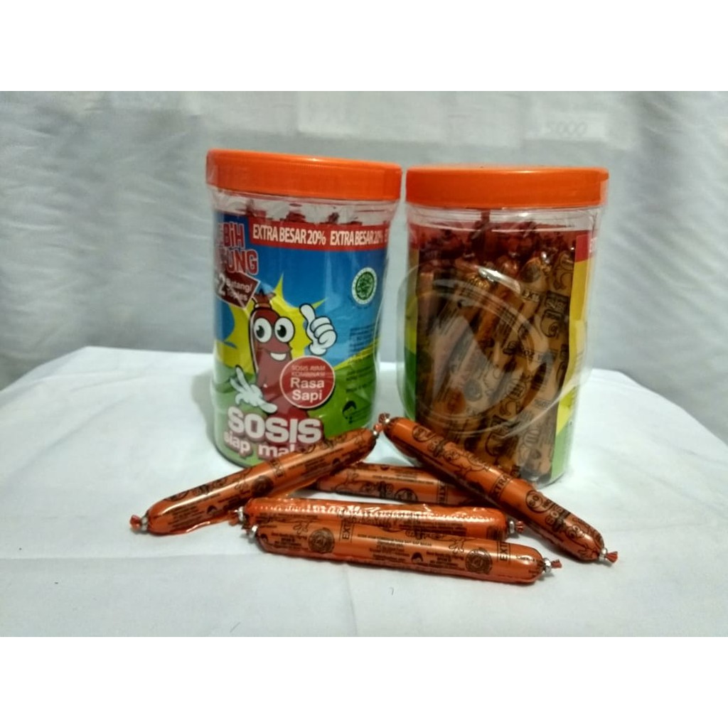 

Oleh Oleh Khas Solo Sosis So Nice Siap Makan ( Sapi / Ayam) Toples isi 24 pcs / sosis / aneka snack