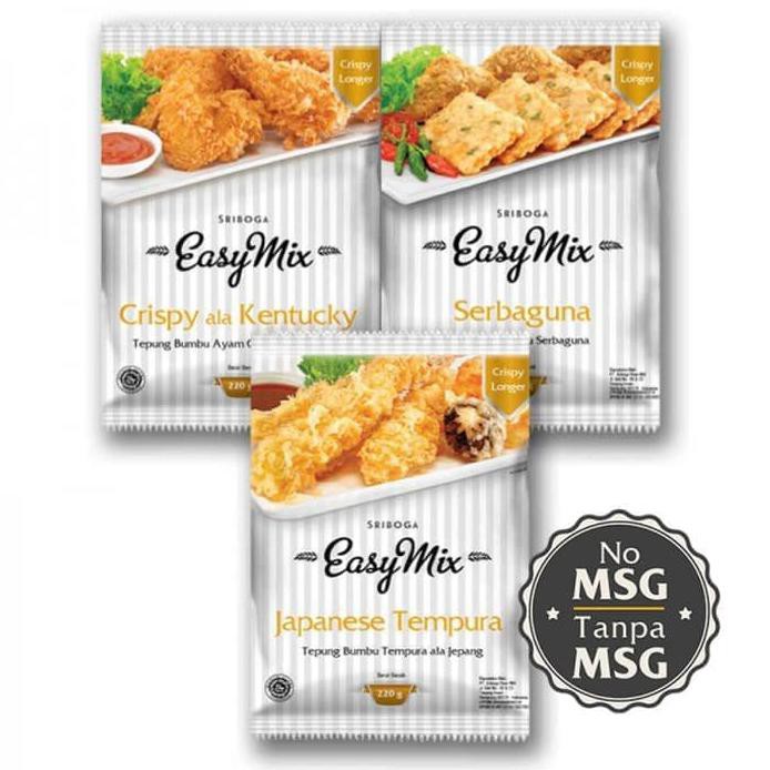 

SRIBOGA EASY MIX JAPANESE TEMPURA TEPUNG BUMBU TEMPURA ALA JEPANG 220G
