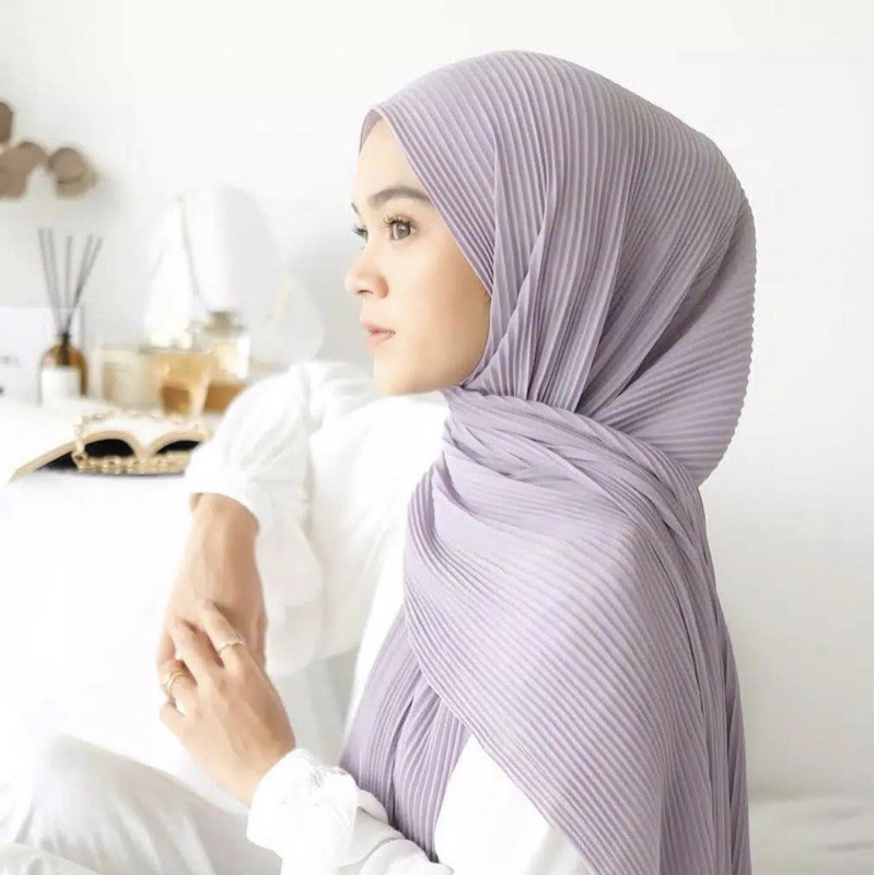 jilbab pashmina plisket full 175x75cm (tanpa garis tengah) | Shopee Indonesia