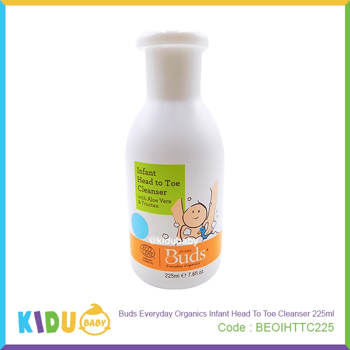 Buds Organics Infant Head To Toe Cleanser 225ml Kidu Baby