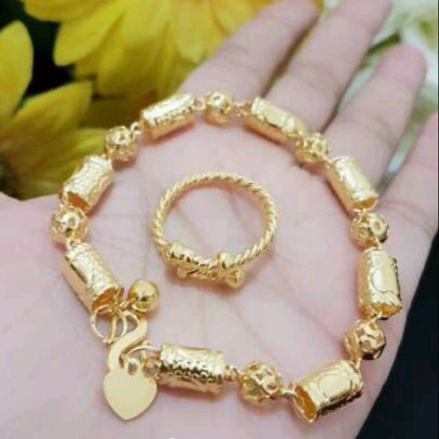 Xuping Gelang cincin lapis emas 24k