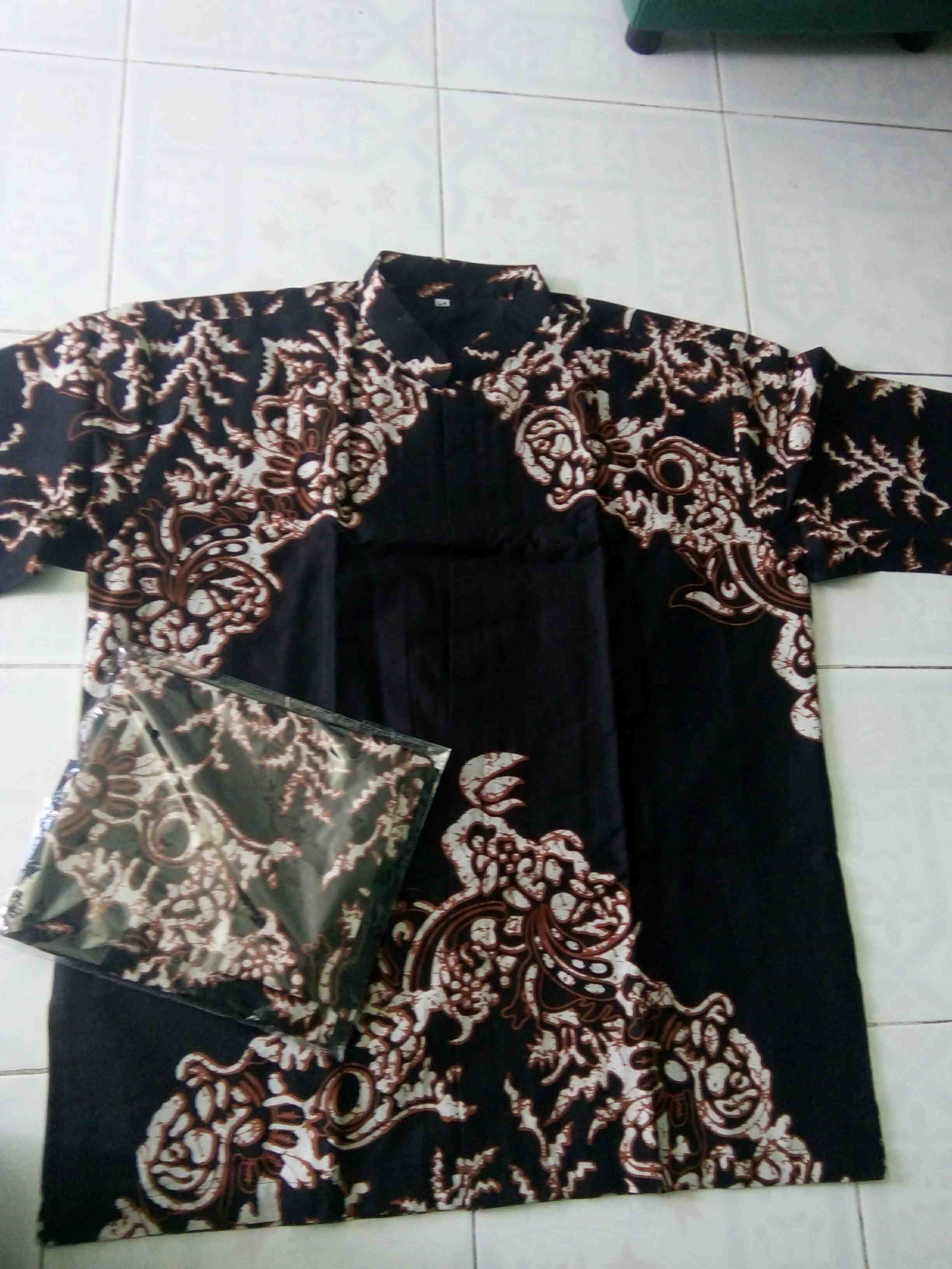 Purabraja Set Sarkem Sarung+kemeja Batik Pendek Bahan Katun Grounding Sragenan Original Murakabi