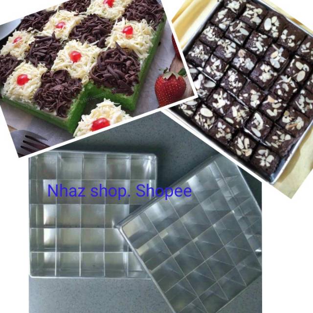 Jual Loyang Brownies Sekat /Cetakan Kue Brownis /Brownies Mini/Brownis