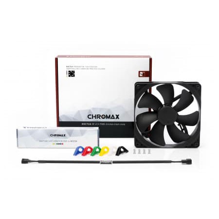 Coolerfan Noctua Chromax Swap Fan 14cm Black Fan With Multicolor Rubber - NF-A14 PWM CH.BK.S