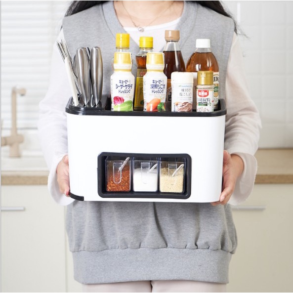 TEMPAT BUMBU DAPUR SET 4 IN 1 . WADAH GULA KOPI GARAM BUMBU DAPUR SET