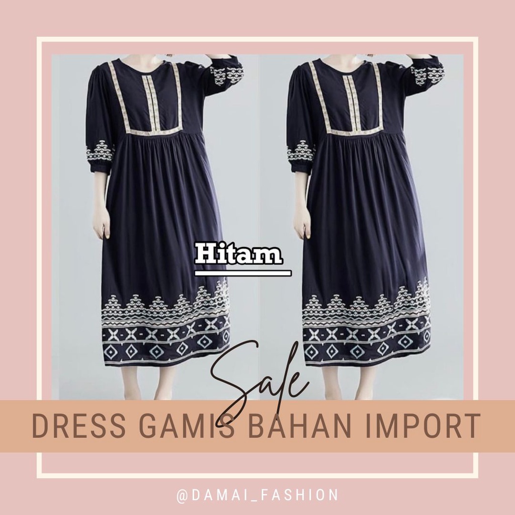 Damai fashion jakarta - baju DRESS muslim gamis wanita SOFIA 4 warna  - konveksi murah tanah abang