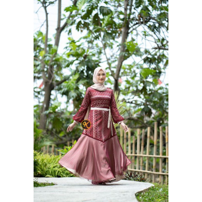 GAMIS BROKAT DRESS PARTY GAUN PESTA GAMIS MUSLIM GAMIS KONDANGAN