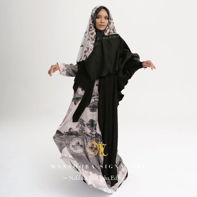 GAMIS SYARI MAGDARA SET DAN KHIMAR MANSORA ORI UNIK