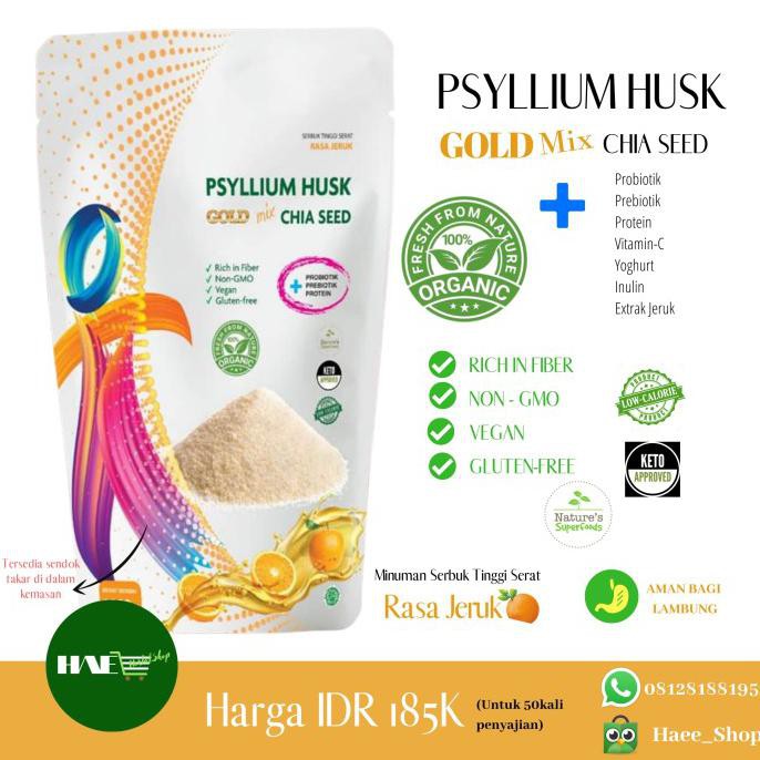 

Original PSYLLIUM HUSK GOLD MIX @500gram Asli