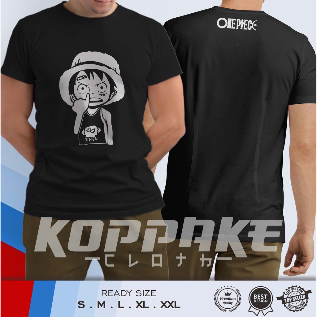 Kaos Monkey D Luffy Ngupil One Piece Baju Anime