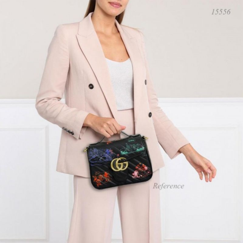 Gucci x Disney Marmont Top HandleMulticolour Mickey and Minnie Mouse print#15556