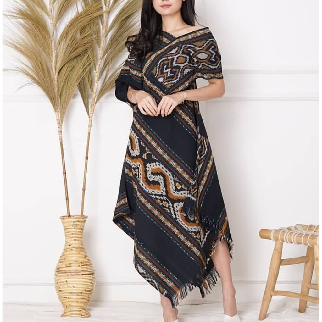 Baju Dress sumba ntt bahan tenun jepara dress kondangan baju ke gereja