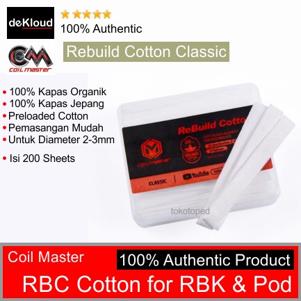 Coil Master RBC Rebuild Cotton for RBK - Pod | Classic | kapas mesh ursa xlim caliburn | Merah