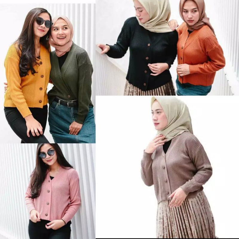 STRADA CARDIE KNIT KARDIGAN RAJUT KANCING TEBAL