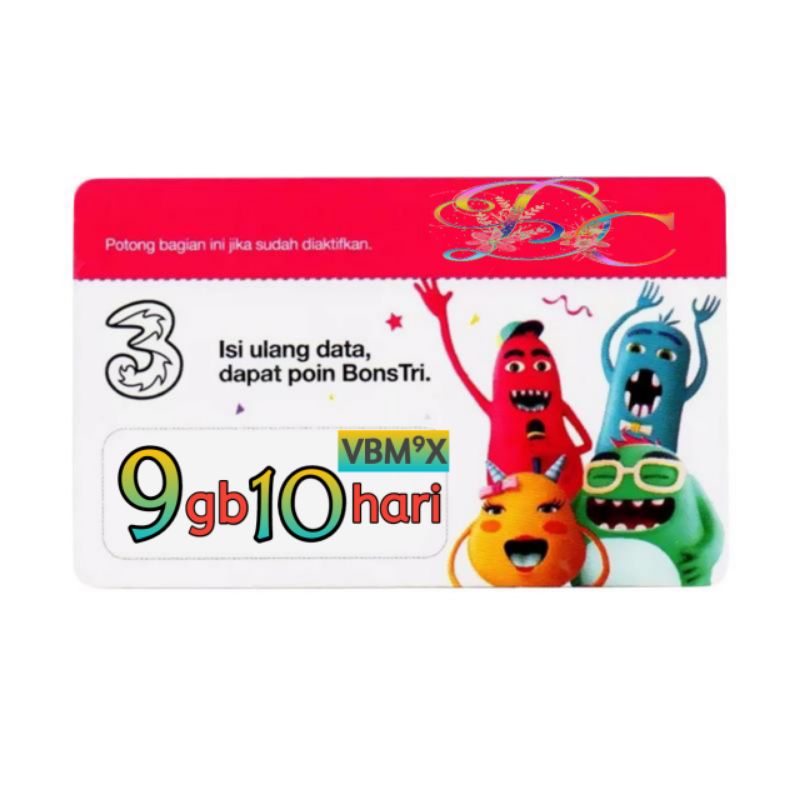 VOUCHER TRI 9 GB 10 HARI