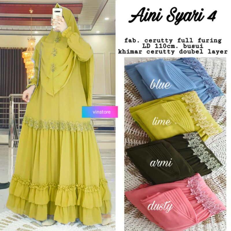 Aini Syari 4 By Vinstore || Gamis Syari