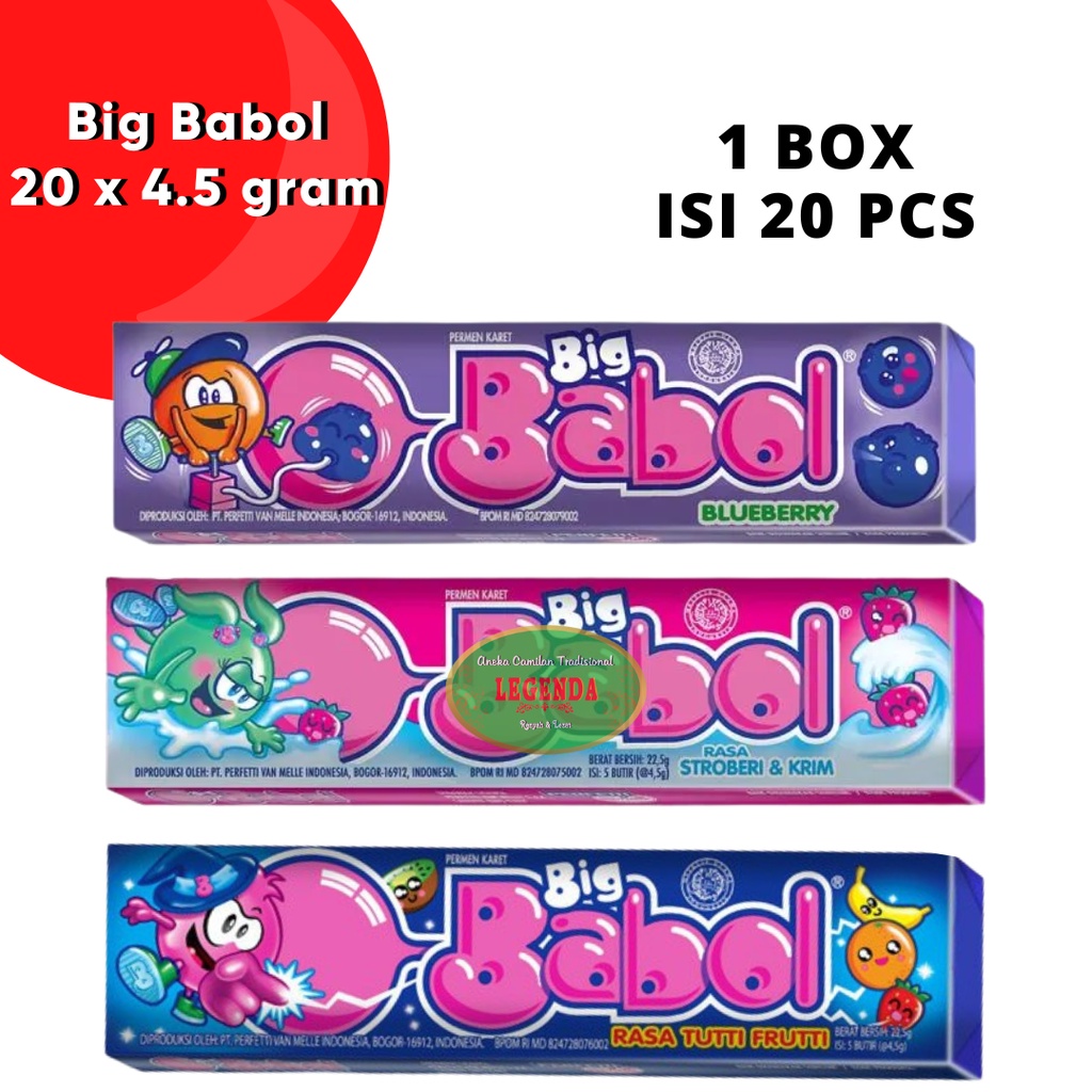 

Big Babol Stick 1 box isi 20 permen karet jadul