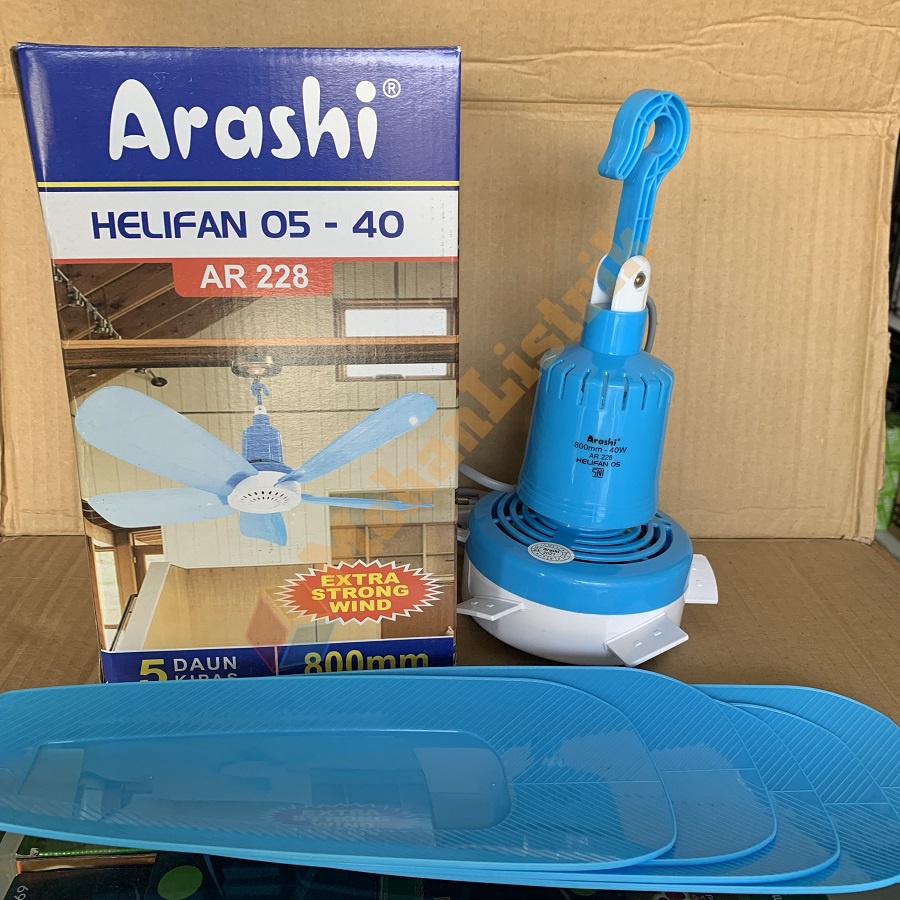 Arashi Helifan AR 228  Kipas Angin Gantung 5 Baling SNI