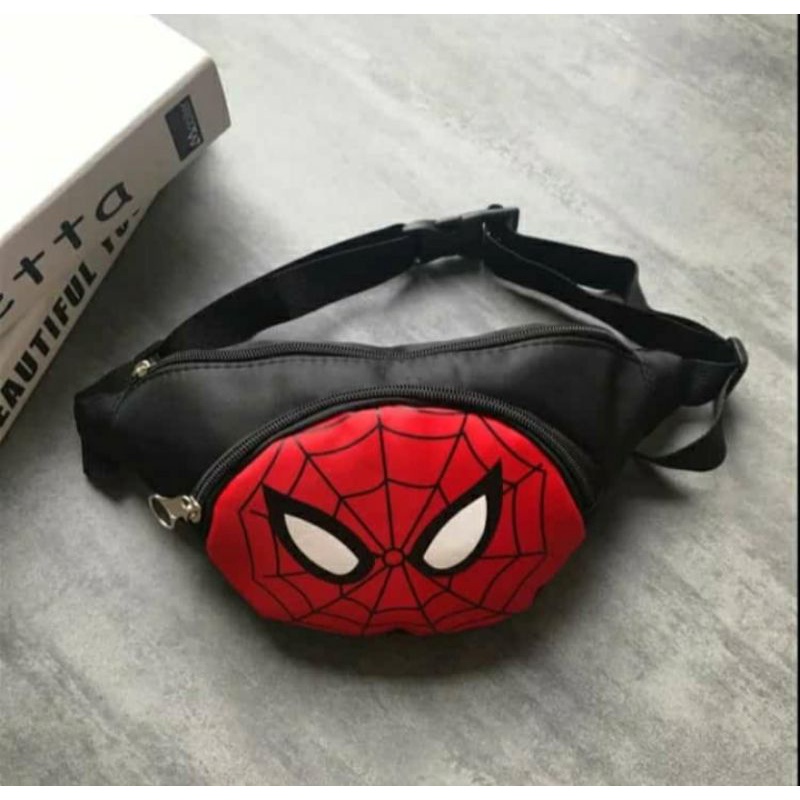 BEST Tas SLempang karakter Avengers terpopuler waistbag murah anak laki-laki