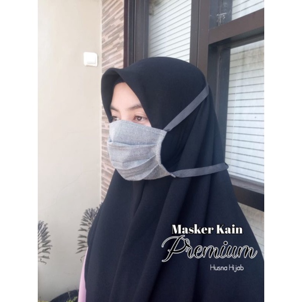 [HUSNA HIJAB] Masker Kain OXFORD PREMIUM Ecer / Masker Premium / Masker Kain MURAH