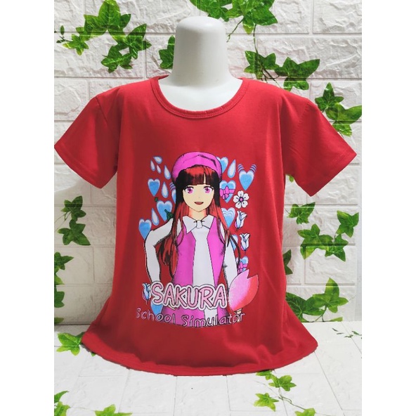 cpsakura//kaos anak perempuan Usia 1-12 tahun sakura school simulator