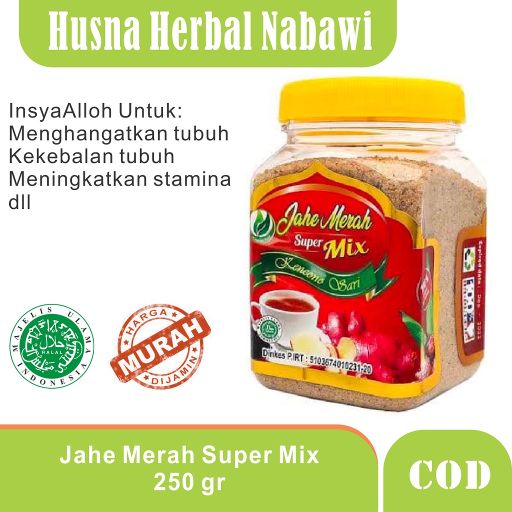 

PROMO Jahe Merah Super Mix Kencono Sari 250gr Husna Herbal Nabawi