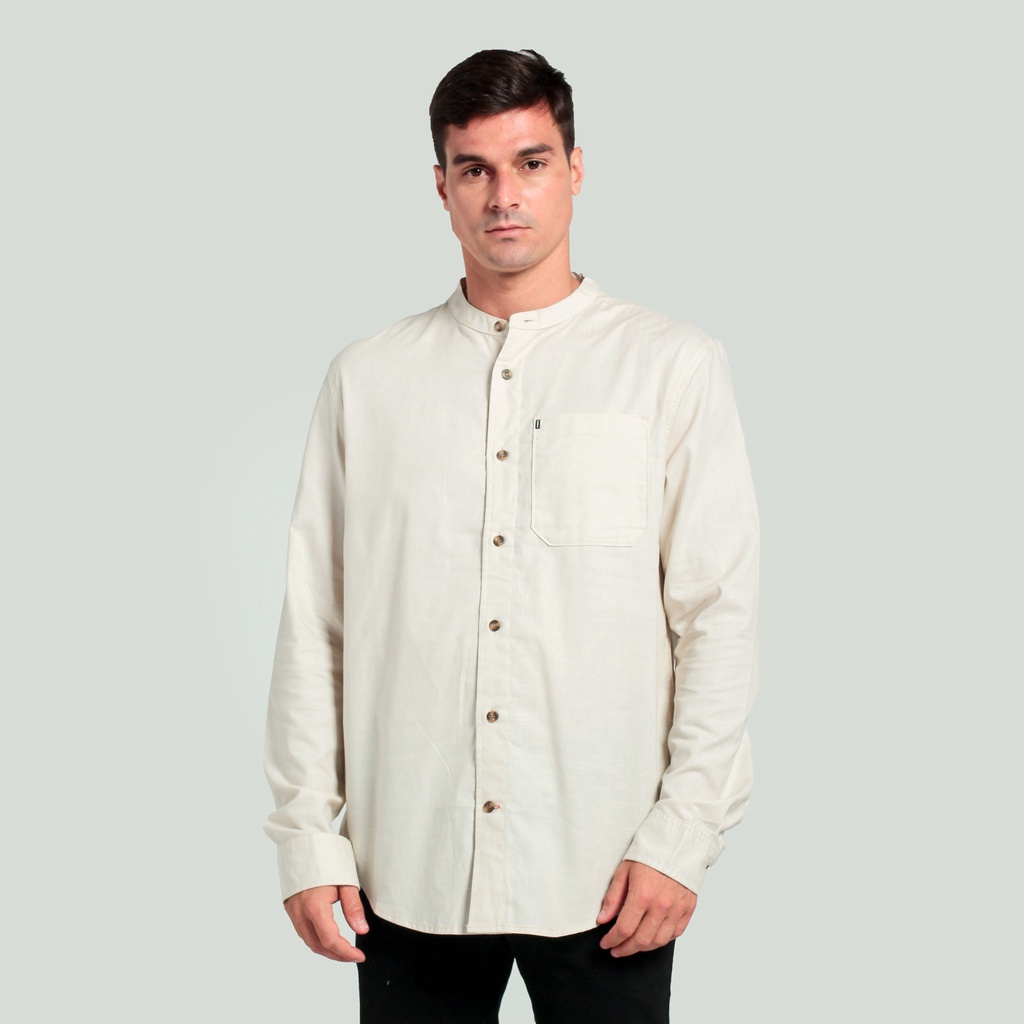 M.Gee Baju Koko Pria Lengan Panjang Kemeja Mgee Ori Autus C050 Cream
