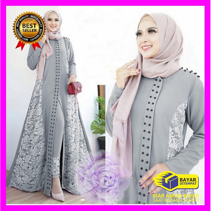 Saskia Set Mustard By Aldisa Gamis Syari Original Set Syar'I Terb AH449 Stelan Joanna Abu [Gamis 0