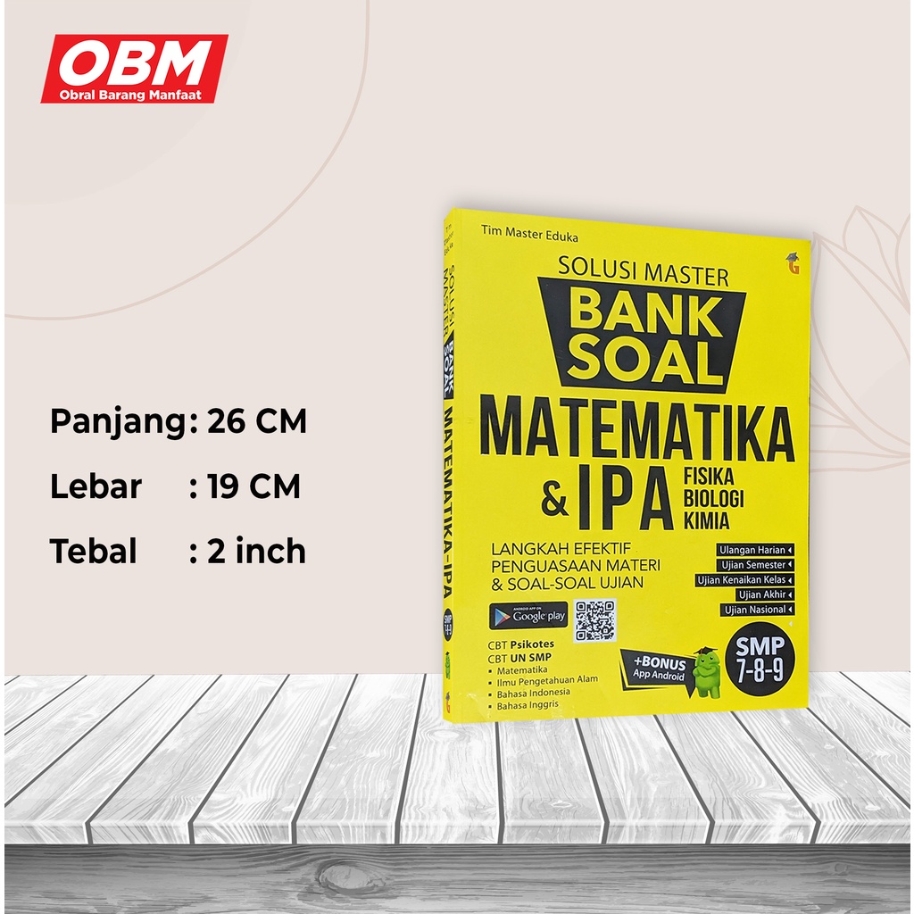 BUKU SOLUSI MASTER BANK SOAL MATEMATIKA &amp; IPA SMP 7-8-9 (KORAN)