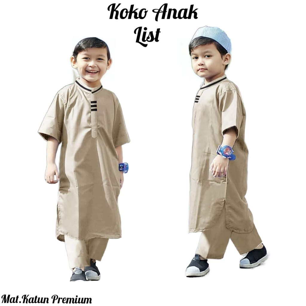 Stelan Baju Koko Pakistan Anak/ Koko Anak Termurah 1 - 10 Tahun