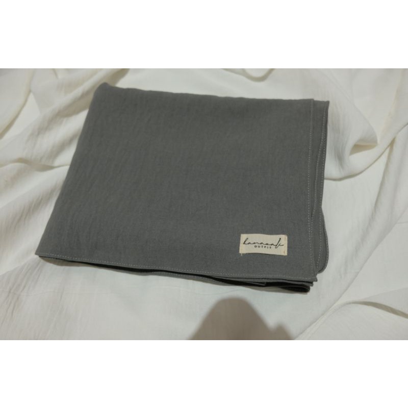 Pashmina Airflow Crinkle Premium 200x75 Syar'i Nami Shawl SALE NOW! GET IT FAST-Grey