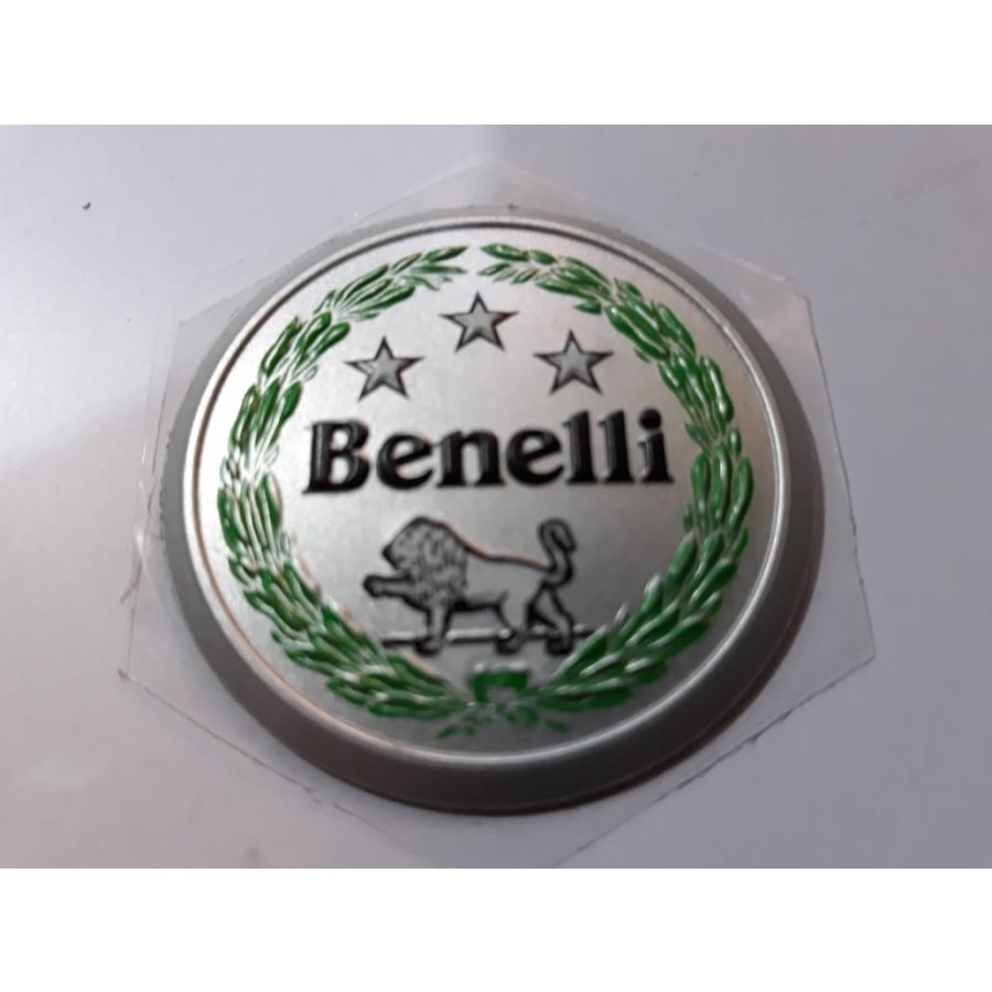 Sticker Emblem &quot;BENELLI&quot; Bulat Timbul diameter 4 cm