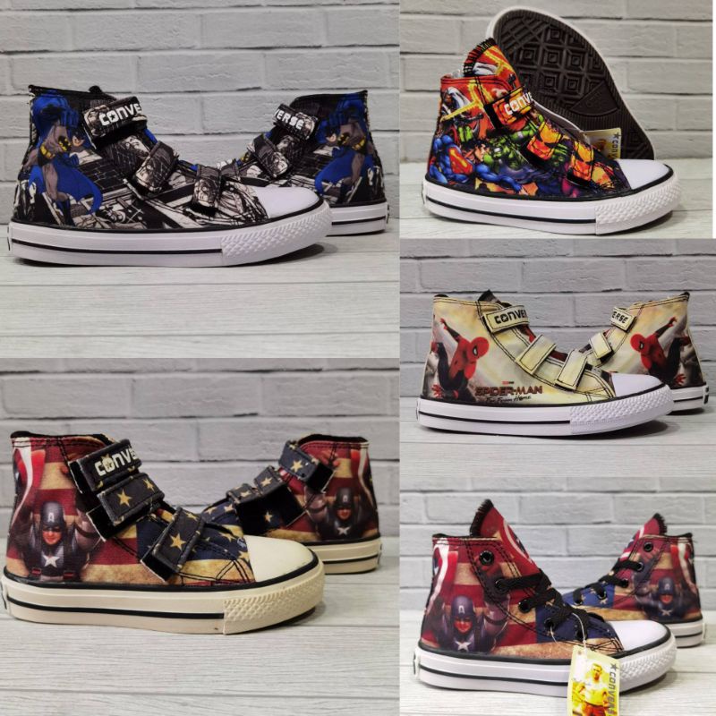 sepatu anak kids converse karakter super hero high