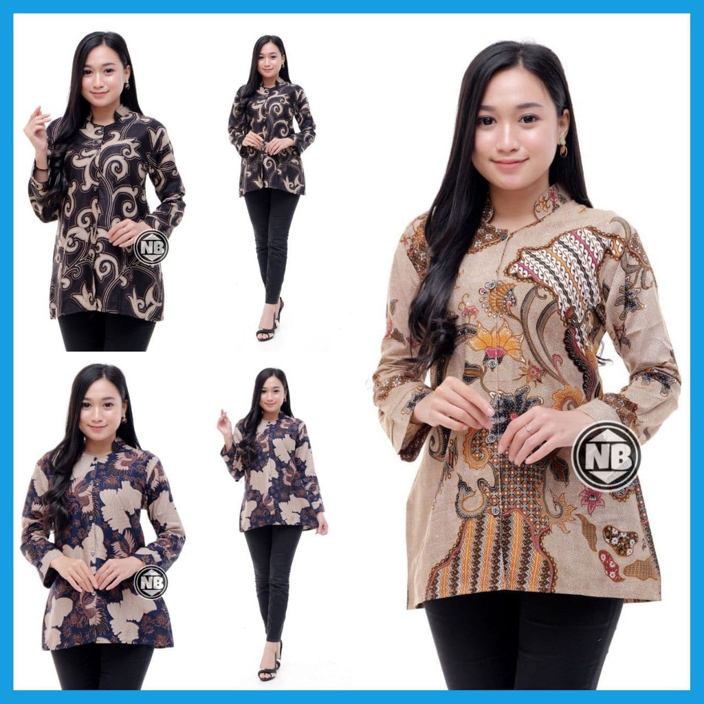 BLOUSE BATIK KEKINIAN,BAJU KANTOR,KEMEJA WANITA,BLUS BATIK,ATASAN BATIK,BAJU KEKINIAN,BAJU KANTOR