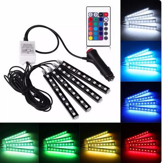 LED LAMPU KOLONG Remote Dekorasi Dashboard Mobil 16 Warna DRL RGB