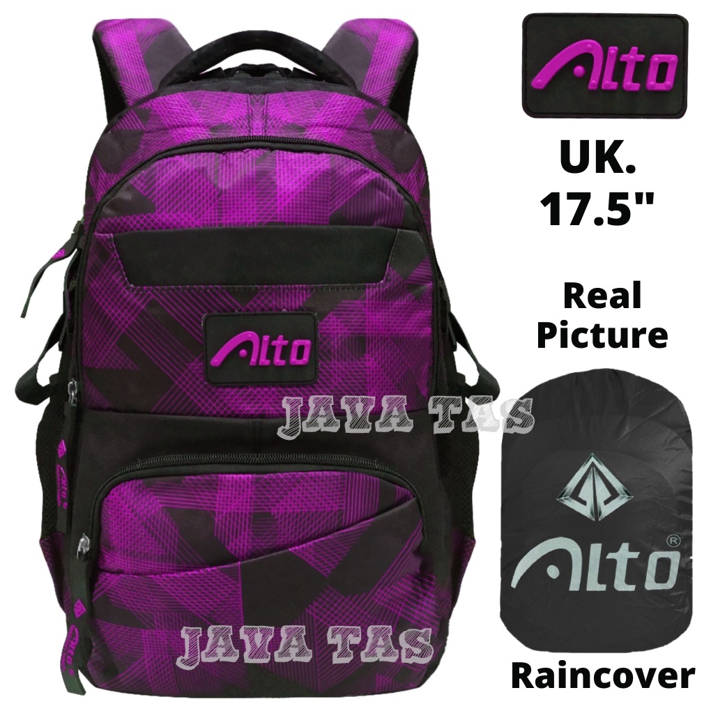 Tas Sekolah Anak Perempuan NEW ALTO ORIGINAL GRADASI PURPLE Tas Ransel Anak Cewek SD SMP Impor GRATI
