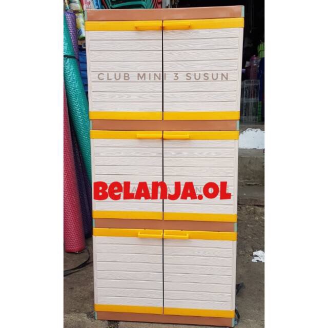 Club Lemari Plastik Susun 3 Mini Premium cwsp (50x42x106cm)