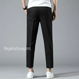 Wealthy - Ankle Pants - Office Pants - Celana Bahan Pria Dewasa Slim fit Keren Kekinian Size 27-38