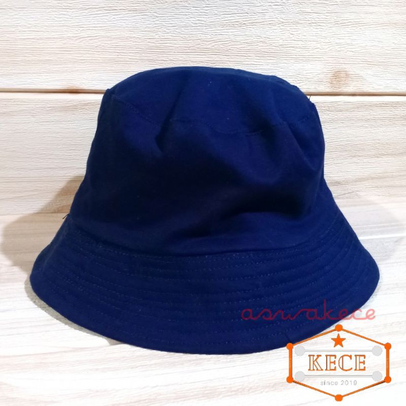 Topi Bucket Polos Warna Random