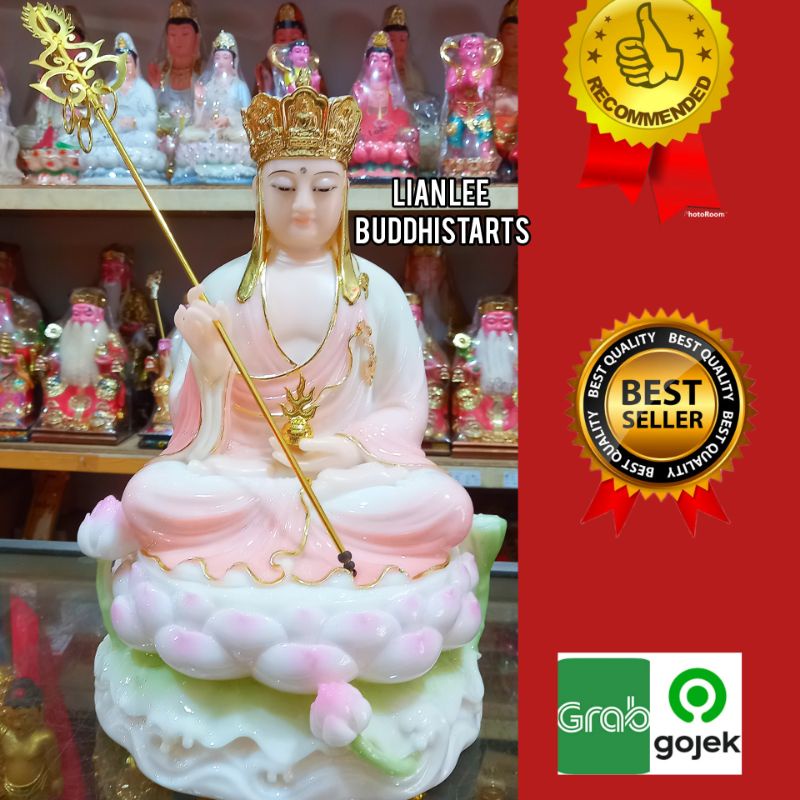 patung bodhisattva Ksitigarbha Ticangwang Phosat marmer uk 16 inch