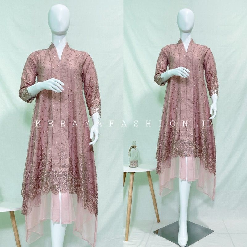 Dress midi / Dress brokat / dress modern / Dress kondangan / dress wisuda / Dress pesta