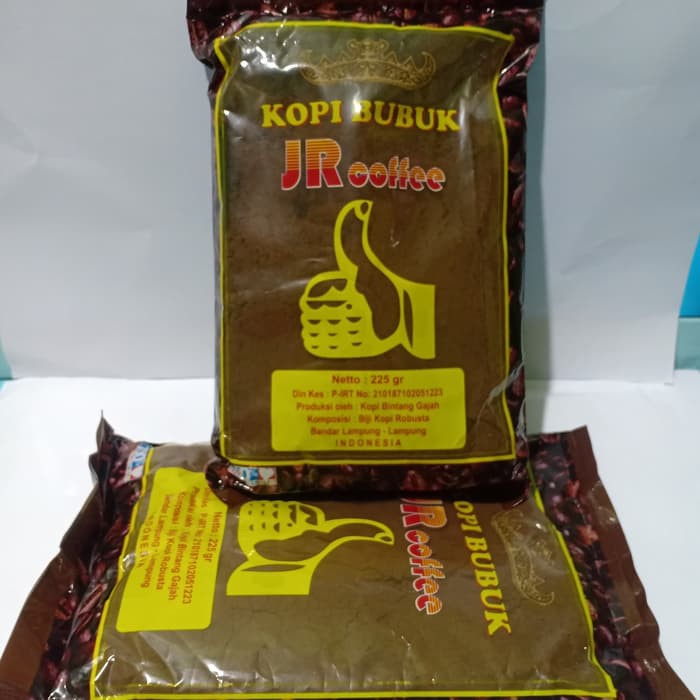 

Kopi Bubuk Kopi Lampung Asli Cap Jempol JR Coffe 225 grm