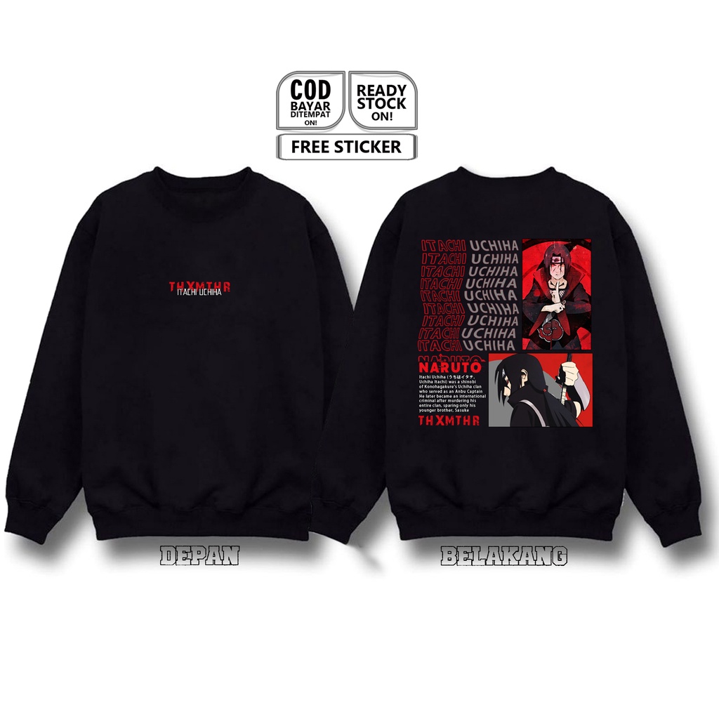 SWEATER ITACHI UCHIHA ANIME MANGA NARUTO ANBU KONOHA UCHIHA CLAN SASUKE AKATSUKI SHINOBI KISAME SIGN