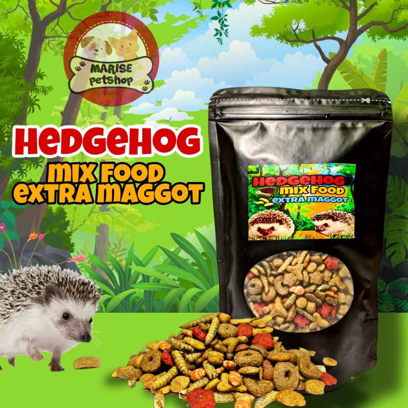 Makanan landak mini - pelet landak mini - snack landak mini - hedgehog food bervitamin