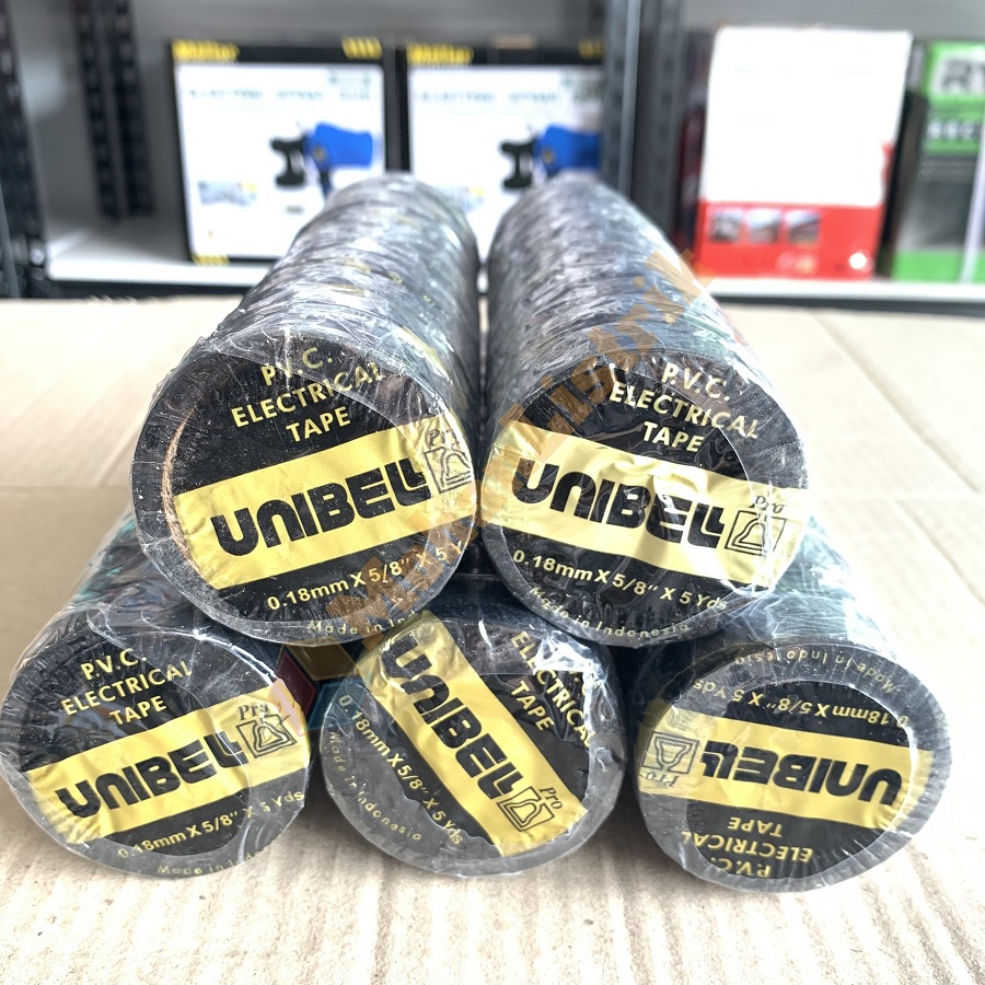 Isolasi Unibel Lakban Tape Hitam Lem Listrik