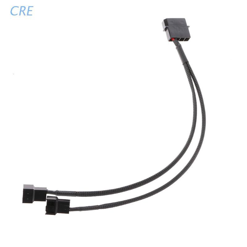 Cre Kabel Adapter Extension Kipas Angin 4-pin Molex Male Ke 2x 3-pin / 4-pin Pwm Male