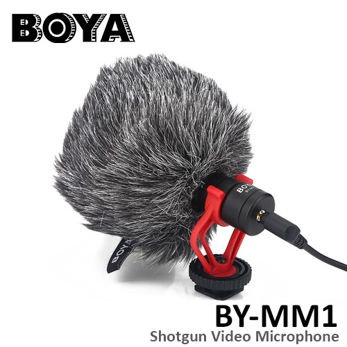 BOYA MICROPHONE YOUTUBER BY-MM1 MICROPHONE CARDIOLD SHOTGUN MIC DSLR/HANDHONE-MM1 OEM